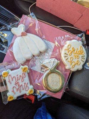 Custom cookies for my friends bridal shower