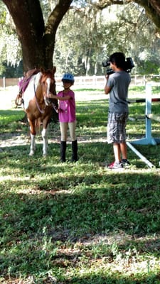 Many different options at Black Grove Stables. Here is a tv commercial being shot.