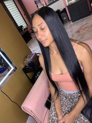 Traditional sew in extensions