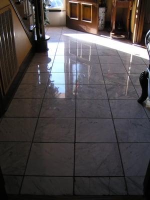 Marble Foyer After Polishing