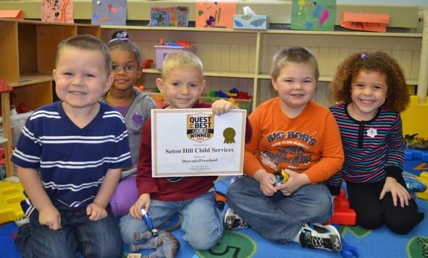 Quest for the Best Gold winner for Best Daycare/Preschool 2016!