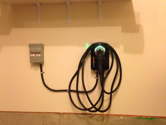 Electric car charger installation