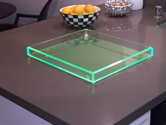 AVF cocktail tray in neon green