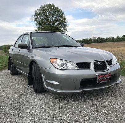 Freshly cleaned Subaru.