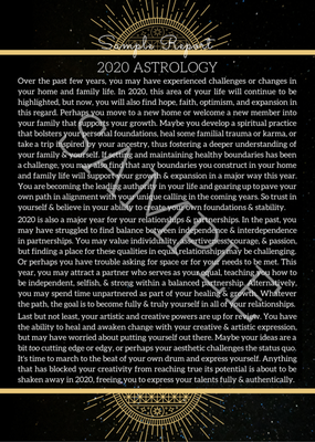 Sample Astrology Report