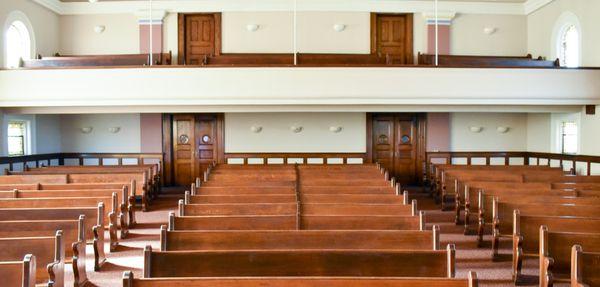 View of sanctuary from pulpit