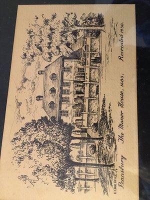 The Manor House 1683 Recreated 1938 Pennsbury I found this at a yard sale so purchased it.Done by K.T.MacNeill