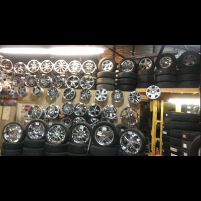 They have a large selection of new and used rims and tires