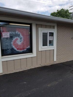 Drive thru window for your convenience