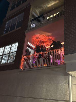 Our Apartment's Balcony for Halloween at The Landings