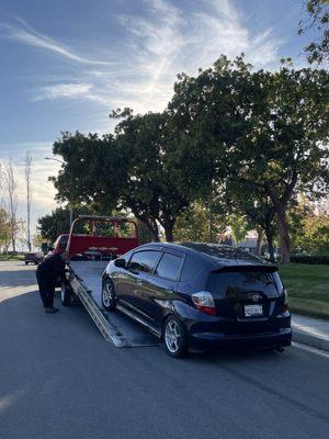 towing my lowered honda fit