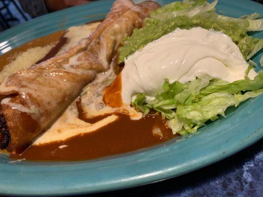 Chimichanga platter