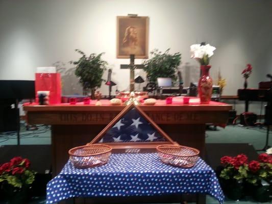 Veterans day at church.