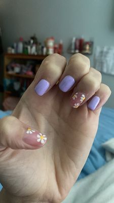 Gel manicure with design