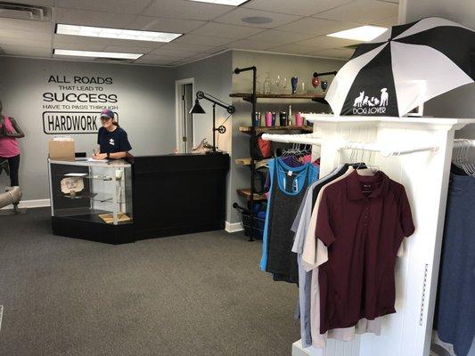 Retail Area to display various items for printing, laser etching and get ideas for your next event or gift.