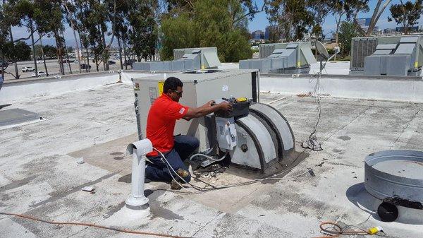 Installation of a new package unit