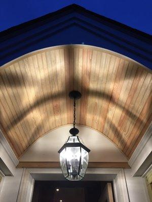 Barrel ceiling portico can deliver a classic entry to your home .Wheaton, Md