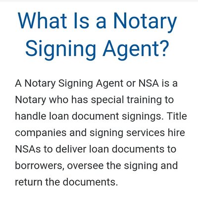 What is a Notary Signing Agent?