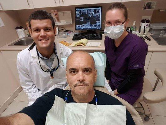 Bill Lewis visiting Spallone Family Dentistry in Vero Beach, Florida.