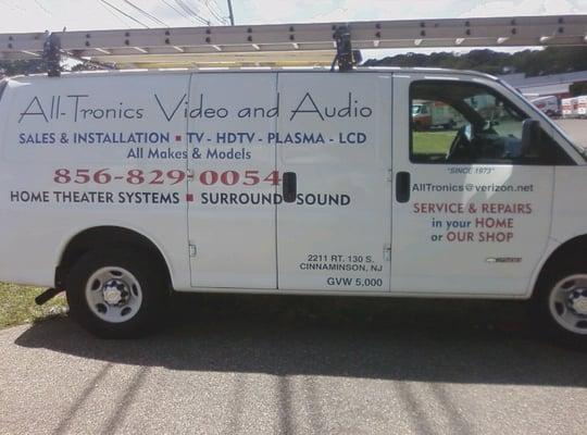 Our Service Vehicle located adjacent to Our Shop right here on Route 130, Cinnamininson, NJ.