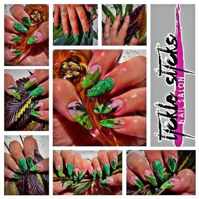 420 nails Exclusively by Heidi  love love love!