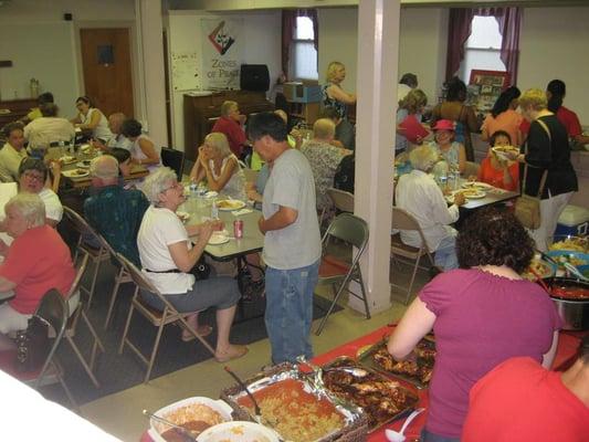 Always great food and fellowship at St. John's! Worship every Sunday, 10:30 am, followed by lunch.