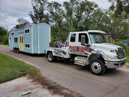 Towing a house