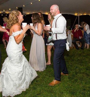 DJing an outdoor wedding in New Albany