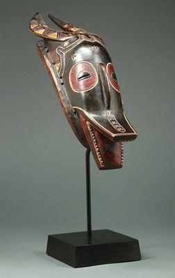 Fine Wildly Expressive Zamble Mask, Guro People, Cote de Ivoire