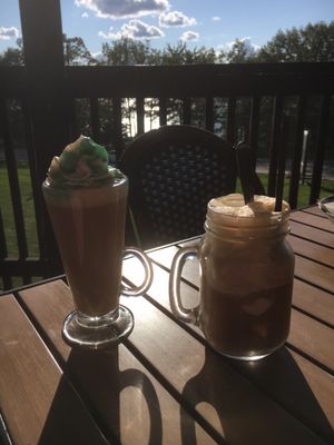 Nutty Irishman Coffee and a Root Beer Float