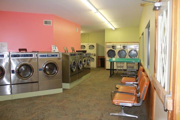 60 machines in all; eight triple load washers.