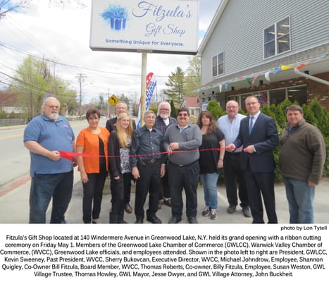 Grand Opening in Greenwood Lake, NY ribbon cutting ceremony with staff, town officials and chamber of commerce.