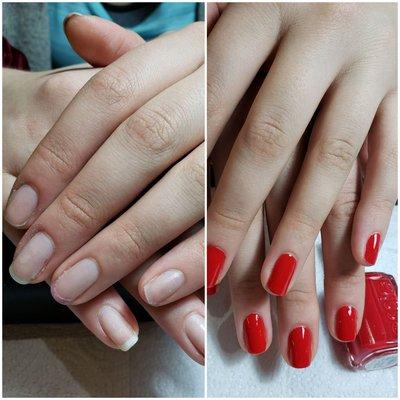 Regular manicure  (brittle nails)