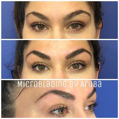 Microblading done by Aruba. Semi-Permanent Eyebrows