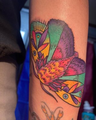 Moth tattoo by Sophia