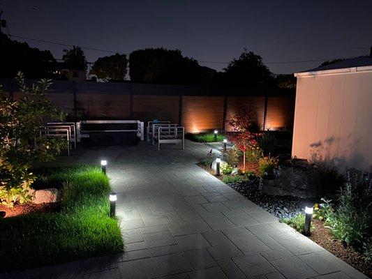 New Garden at night