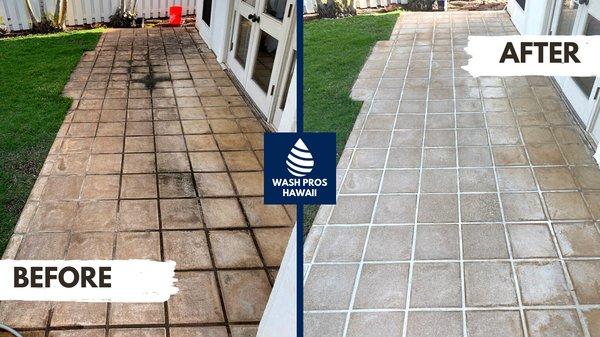 Tile Cleaning Before and After (Kahala)