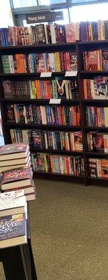 Shelves upon shelves of reading material