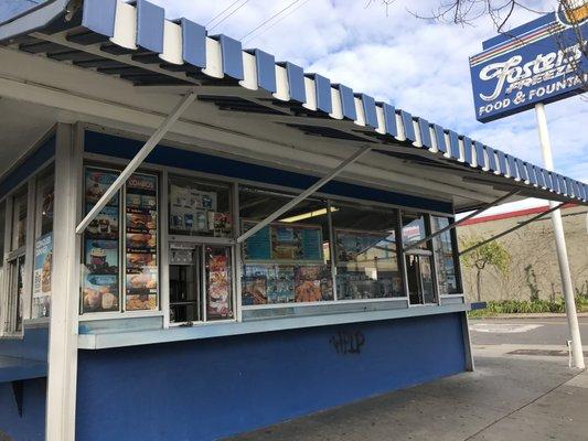 Order window at Fosters Freeze in Berkeley.