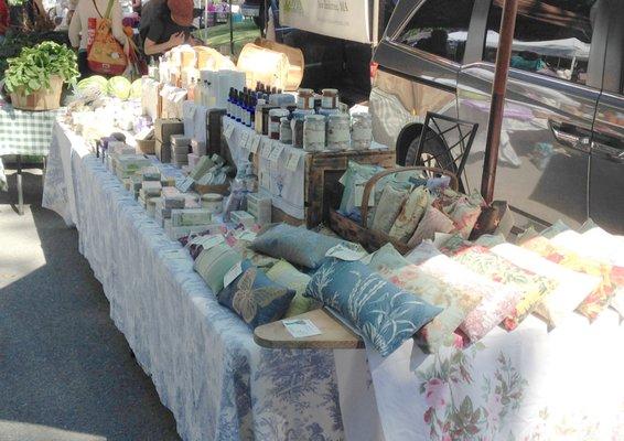 Our booth at the Newton Farmers Market