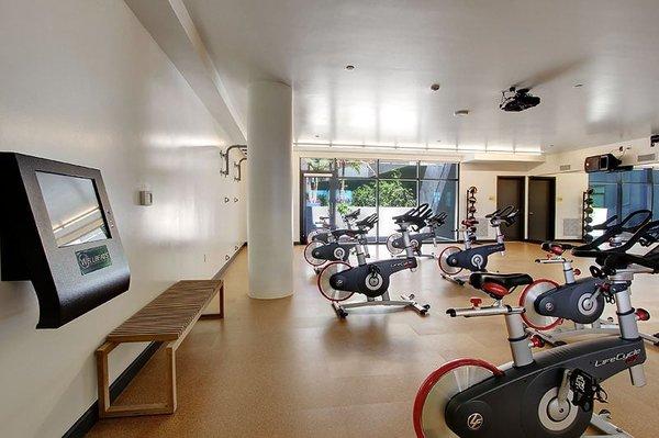 Fitness cycling room