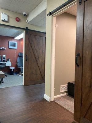 Doors to exam rooms.