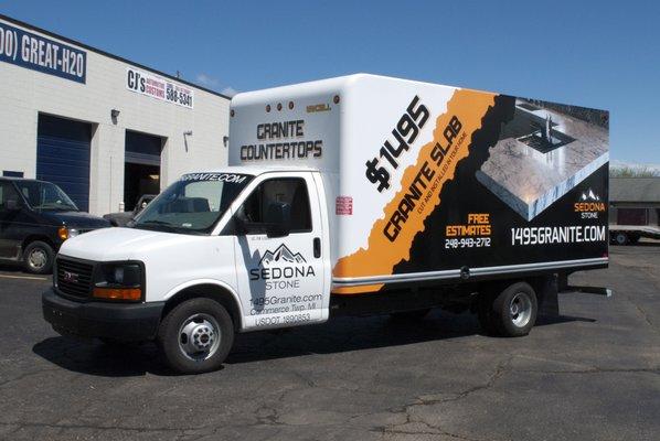 Custom Truck Wrap for Granite Countertops