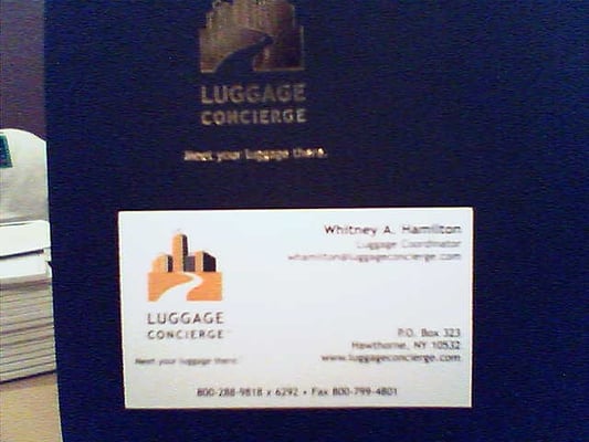 Business Card, luggage coordinator