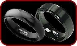 We also carry black tungsten carbide wedding rings.