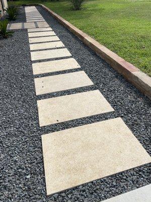 Outdoor stepping stones.