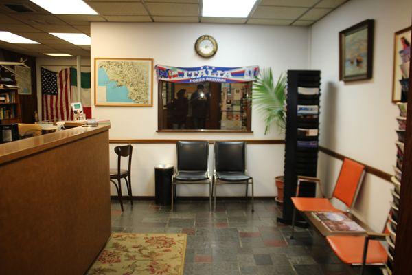 Our comfortable waiting area makes it easy for you to get your taxes, legal, and travel services taken care of by one of our experts.