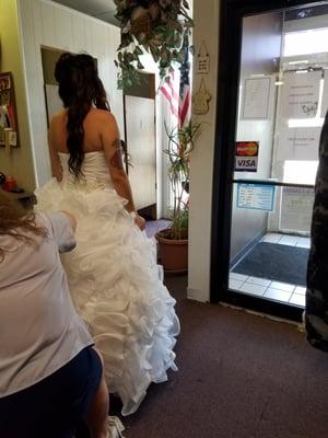 Beautiful Wedding Gown, great choice, Happy Marriage Sabrina!!!