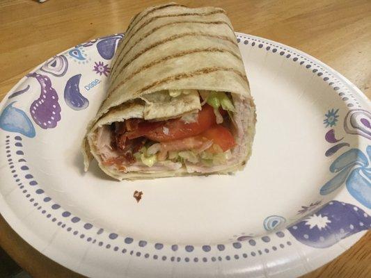 Chicken, bacon ranch wrap from Amato's in Saco