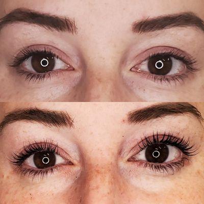 Lash lift and tint